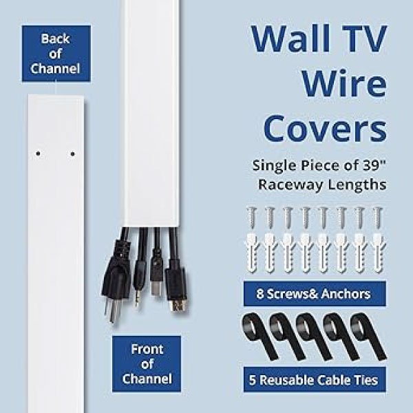 45" TV with Exterior Cord Concealment