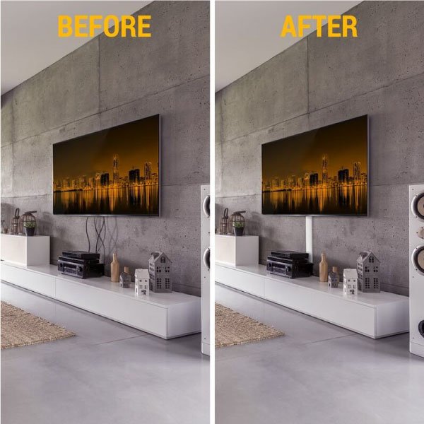 TV with In-Wall Cord Concealing